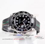 Perfect Replica Rolex GMT Master II Black Rubber B Watch SS Black Ceramic